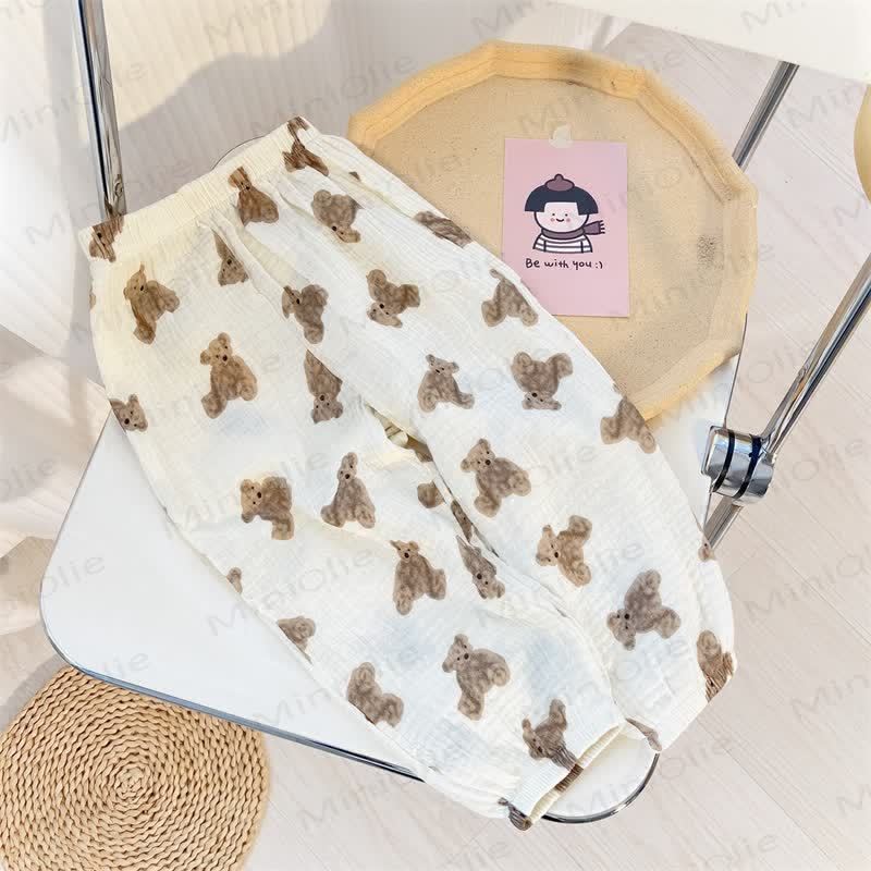 Toddler Element Print Casual Pants - White Bears - 6-7T - image 4