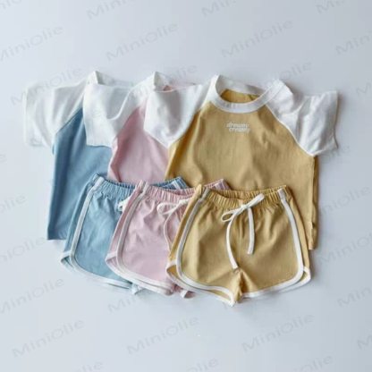 Toddler Letter Print Tee and Shorts Set - image 4