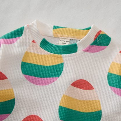 Baby Toddler Easter Eggs Sweatshirt 2-piece Set - image 7
