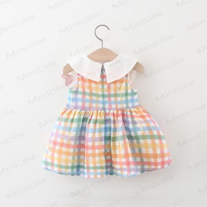 Toddler Girls Colorful Plaid Dress - image 2