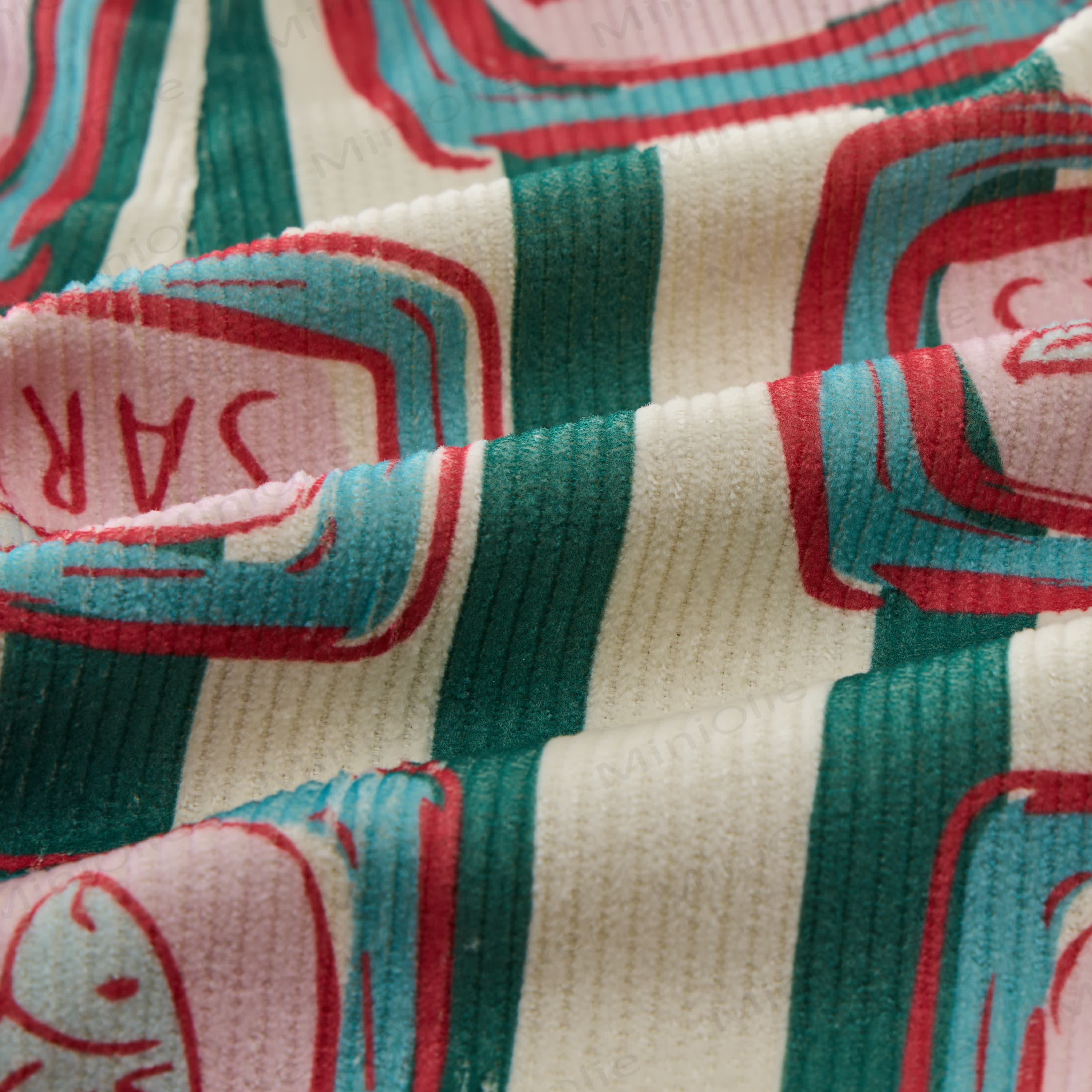 Baby Toddler Canned Sardines Green Vertical Striped Corduroy Pants - image 4