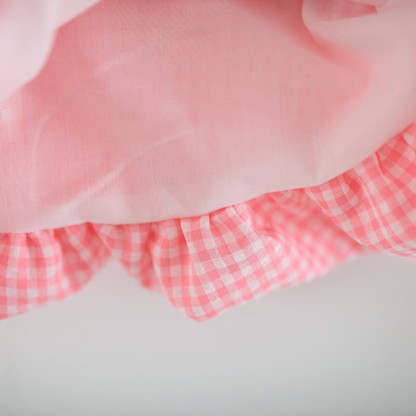 Toddler Girl Strawberry Bunny Plaid Dress - image 6