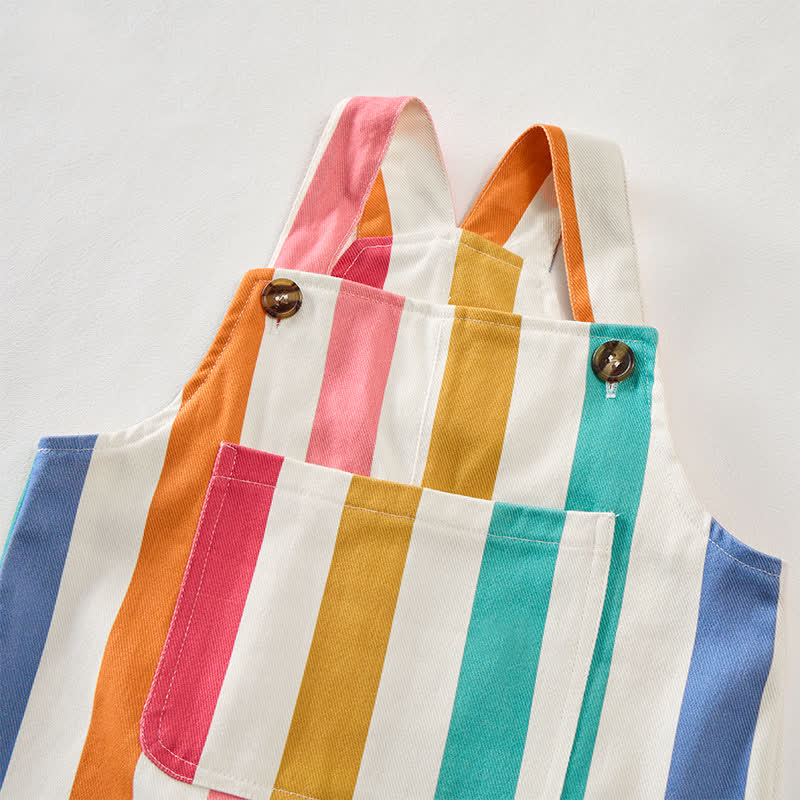 Baby Toddler Colorful Stripes Overalls - image 2