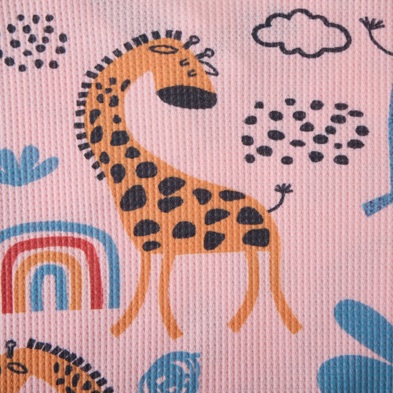 Baby Animal Pink Waffle 2-piece Set - image 7