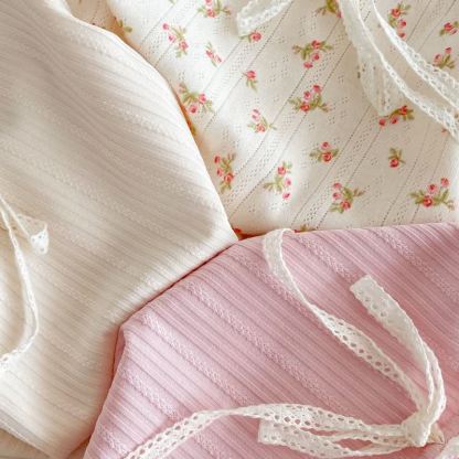 Baby Toddler Girl Ribbed Knit Lace Trim T-shirt - image 6