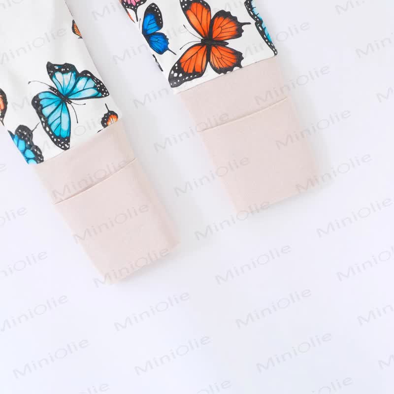 Baby Double-zipper Butterfly Print Romper - image 4