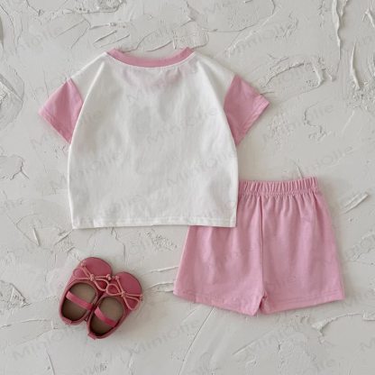 Baby Mädchen Set mit Rosa Popcorn-Print - image 2