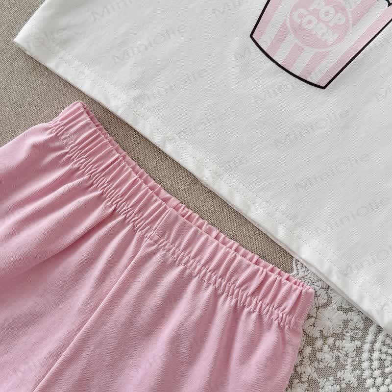 Baby Mädchen Set mit Rosa Popcorn-Print - image 4