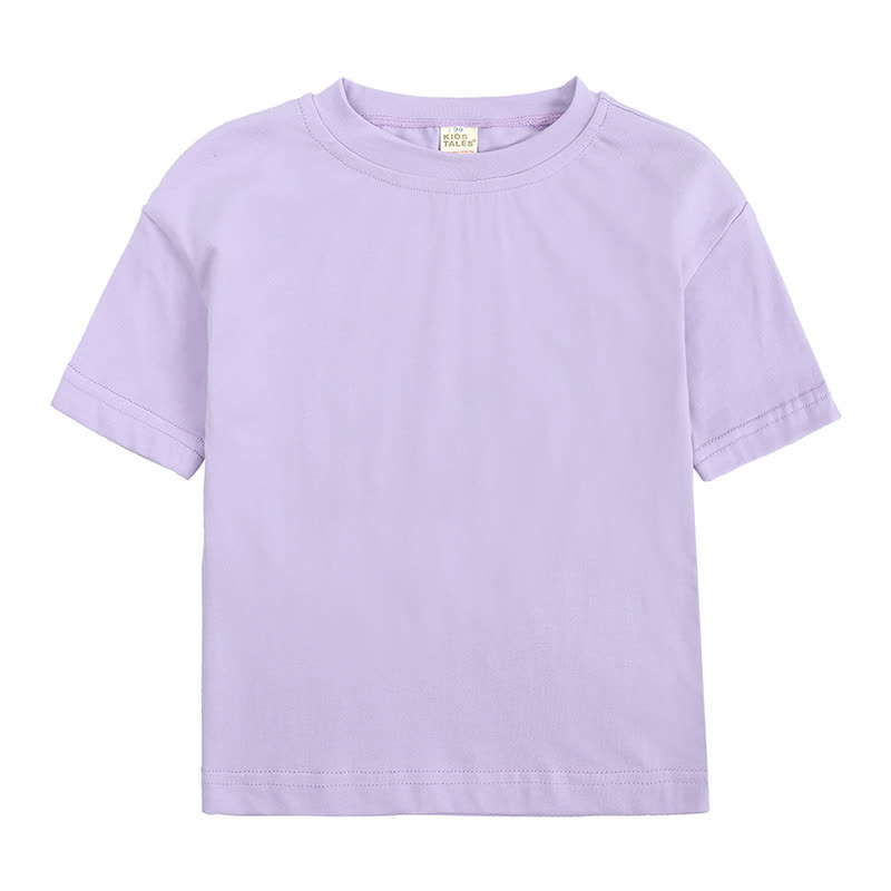 Toddler Cotton Crew Neck Tee - Purple - 4-5T - image 2