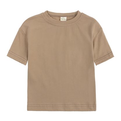 Toddler Cotton Crew Neck Tee - Brown - 4-5T - image 7