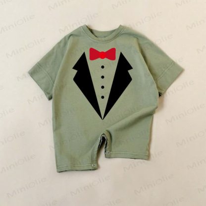 Baby Green Bow Tie Romper - Green - 18-24M - image 1