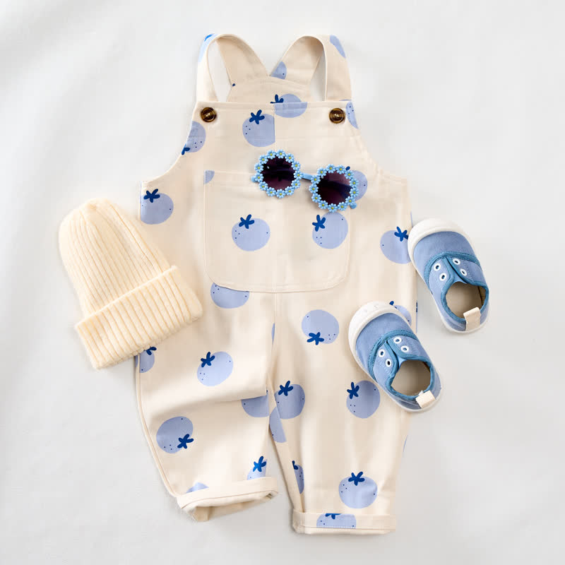 Baby Toddler Blueberry All-over Print Front Pocket Overalls  - image 2