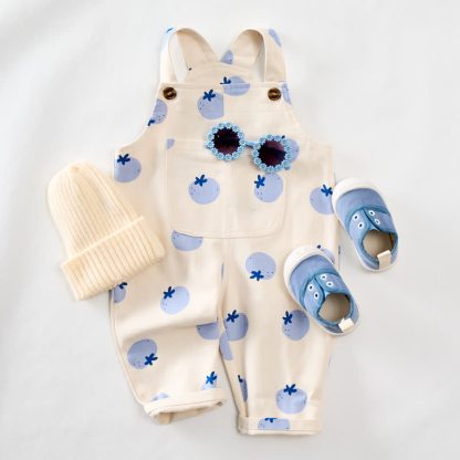 Baby Toddler Blueberry All-over Print Front Pocket Overalls  - image 2