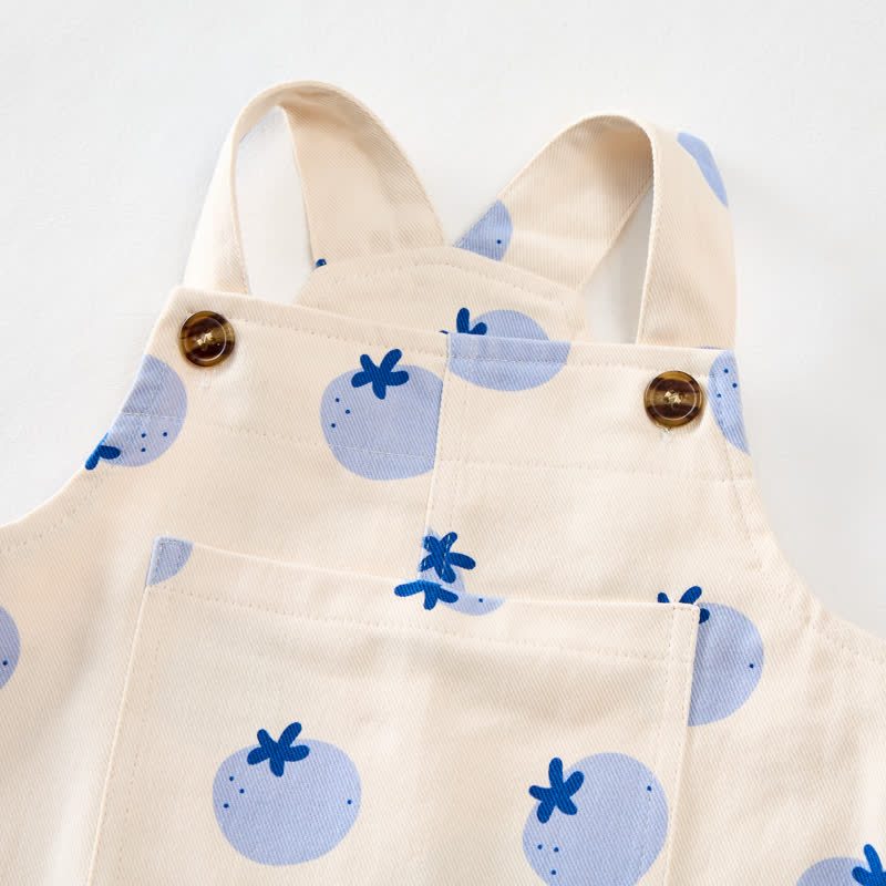 Baby Toddler Blueberry All-over Print Front Pocket Overalls  - image 4