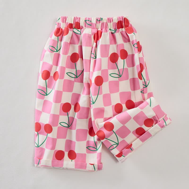 Baby Cherry Checkerboard Pink Pants - image 3