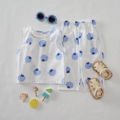 Baby 2-Piece Blueberry Sleeveless Set - image 3