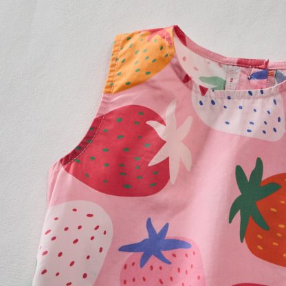 Baby 2-Piece Pink Strawberry Sleeveless Set - image 4