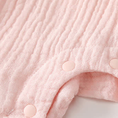 Baby Pink Mushroom and Strawberry Cotton Sleeveless Romper - image 4