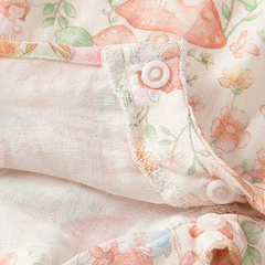 Baby Pink Mushroom and Bow Sleeveless Ruffle Romper - image 5