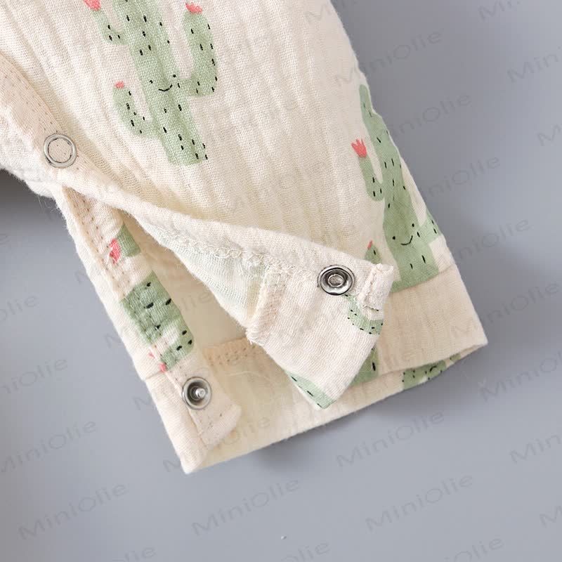 Baby Muslin Cactus/Rainbow Print Romper - image 9