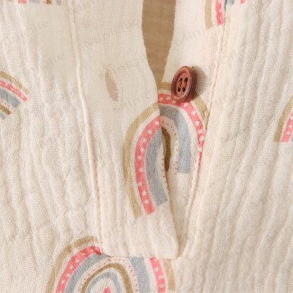 Baby Muslin Cactus/Rainbow Print Romper - image 23