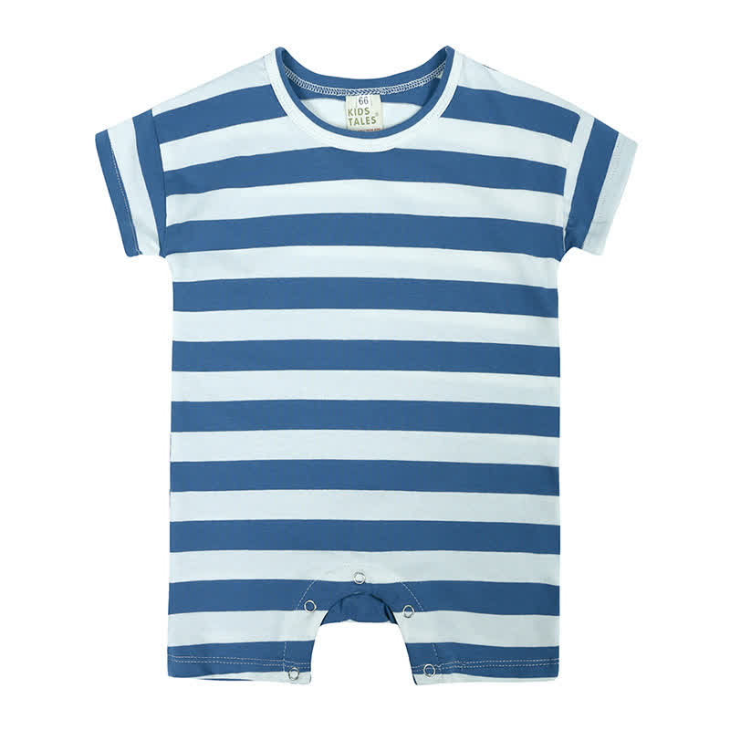 Baby Summer Striped Romper - White&Blue - 18-24M - image 2