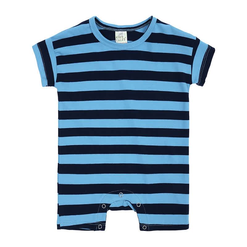 Baby Summer Striped Romper - Black&Blue - 18-24M - image 3