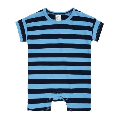 Baby Summer Striped Romper - Black&Blue - 18-24M - image 3