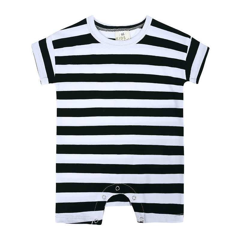 Baby Summer Striped Romper - White&Black - 18-24M - image 5