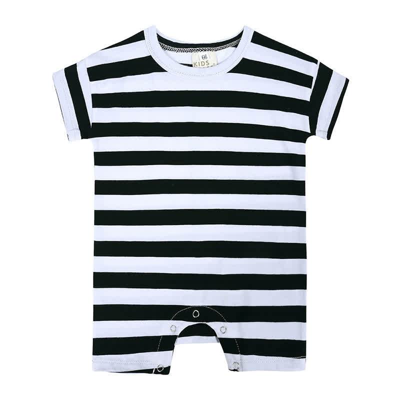 Baby Summer Striped Romper - White&Black - 18-24M - image 5