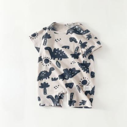 Baby Animal/Fruit Summer Romper - White Dinosaur - 18-24M - image 3