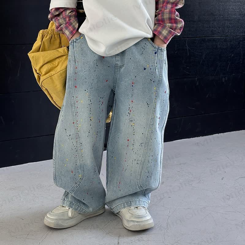 Toddler Kid Boy Spring Cotton Denim Pants - Blue - 12-13T - image 1