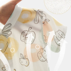 Baby White Fruit/Vegetable/Food Summer Wrap Front Romper - image 6