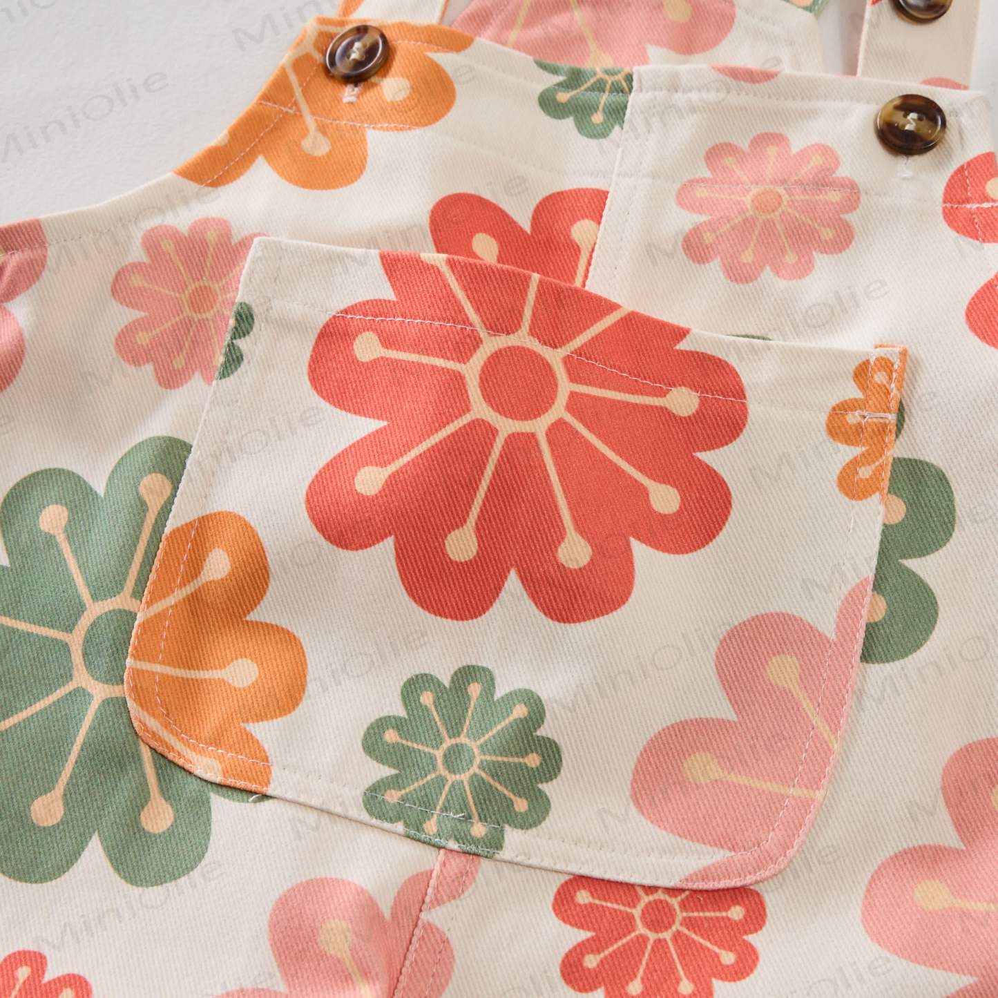 Baby Toddler Flower Pocket Overalls - image 4