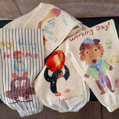 Toddler Cotton Animal Food Striped Print Casual Pants - image 6