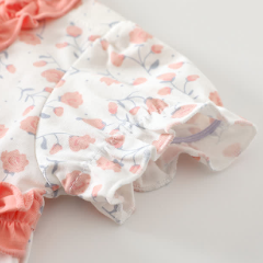 Baby Hibiscus Print Ruffle Romper - image 3