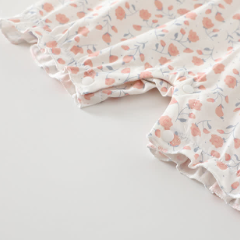 Baby Hibiscus Print Ruffle Romper - image 4