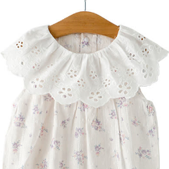 Baby Floral Ruffle Sleeveless Romper - image 5