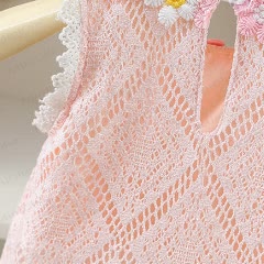 Baby Girls Daisy Lace Sunflower Print Romper Dress - image 5