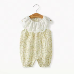 Baby Floral Ruffle Sleeveless Romper - Yellow - 18-24M - image 4