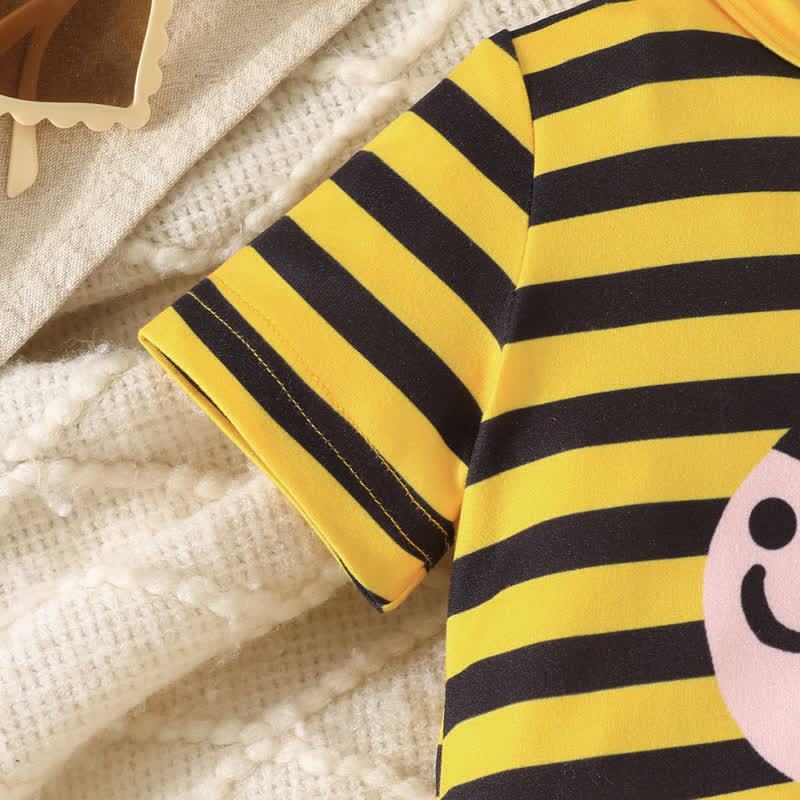 Baby Bee Striped Romper - image 5