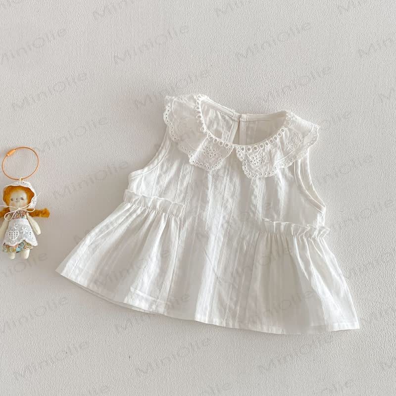 Baby Toddler Girls Cotton Lace Tank Top or Leopard Print Pants - White - 4-5T - image 1