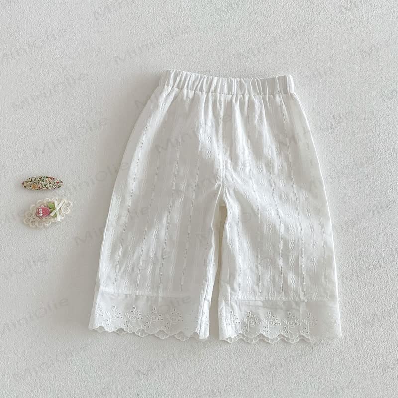 Baby Toddler Girls Cherry Print Puff Sleeve Top or Lace Solid White Pants - White - 4-5T - image 4