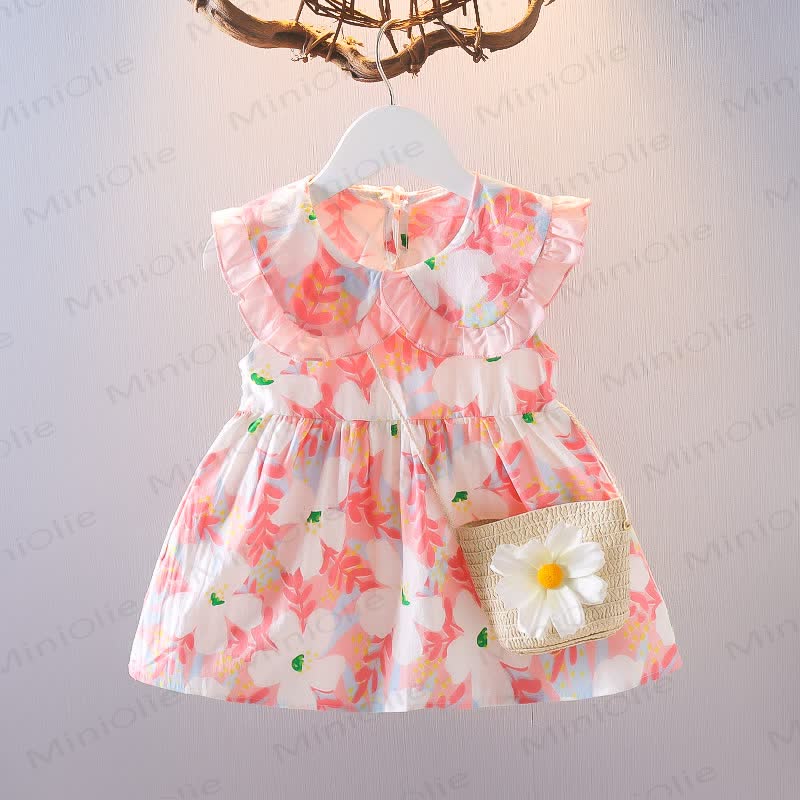 Baby Toddler Girl Sleeveless Floral Print Dress - Pink - 3-4T - image 1