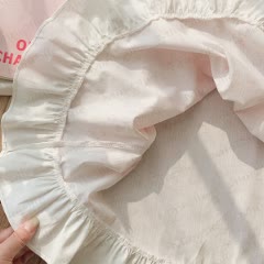 Toddler Girl Cotton Pink Ribbed Bows Print Dress - image 6