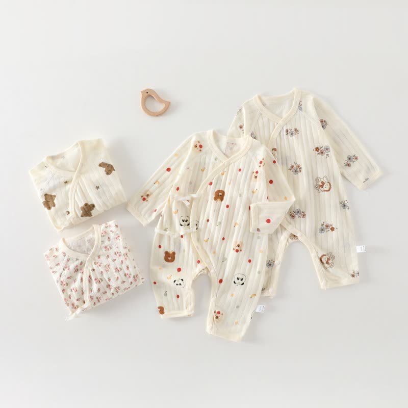 Baby White Cotton Romper - image 1