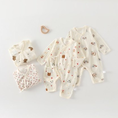 Baby White Cotton Romper - image 1