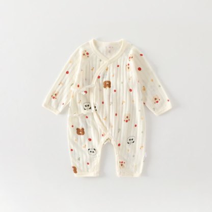 Baby White Cotton Romper - Fruit - 3-6M - image 5