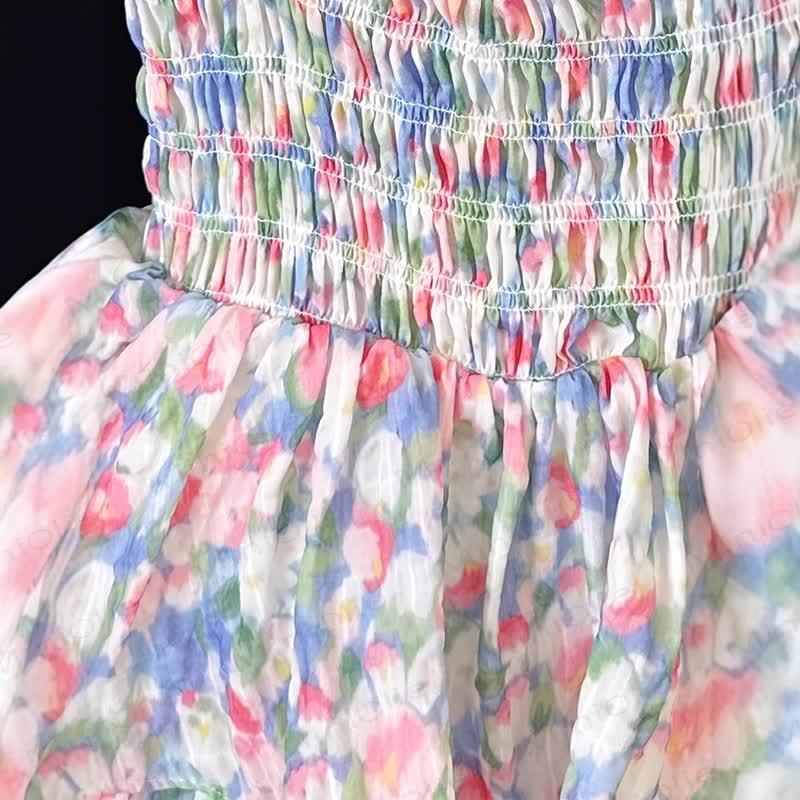 Toddler Girl Pink Floral Print Sleeveless Dress - image 4