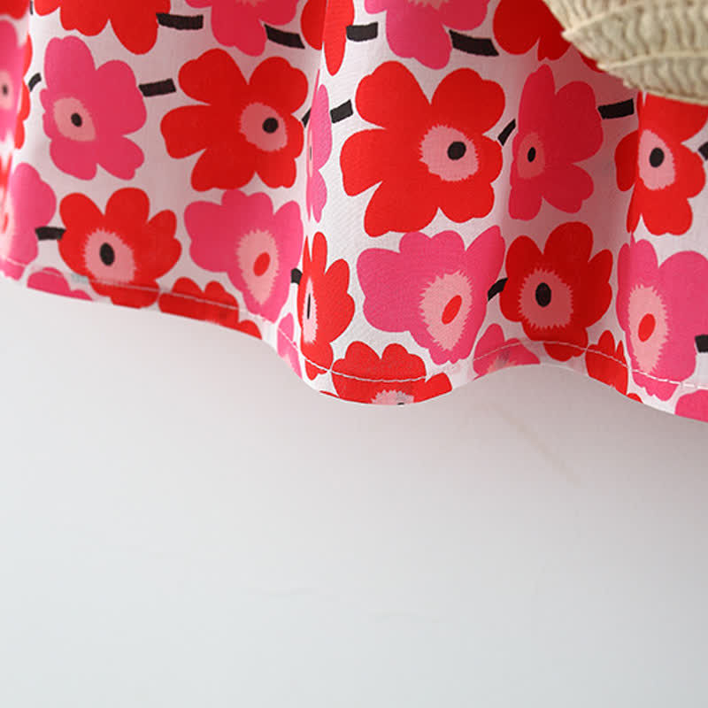 Baby Girls Summer Cotton Floral or Strawberry Print Dress - image 11